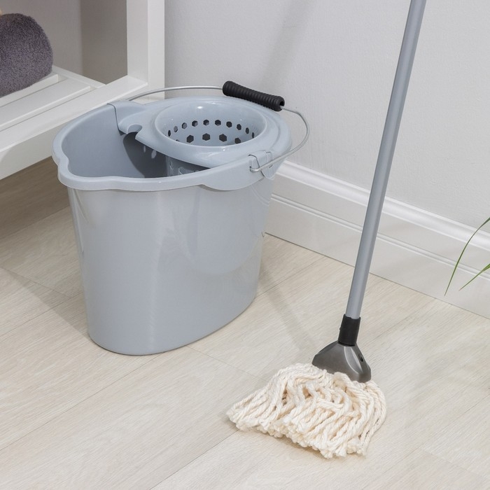 Набор для уборки МОП &laquo;Ориджинал&raquo;, ведро со сливом 12 л, швабра 110 см, цвет МИКС