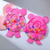 Комплект детский &laquo;Выбражулька&raquo; 9 предметов: ободок, 2 резинки, 2 заколки, клипсы, кулон, браслет, кольцо, розы, цвет МИКС