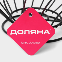 Фруктовница Доляна, 24,5&times;24,5&times;11 см, цвет чёрный