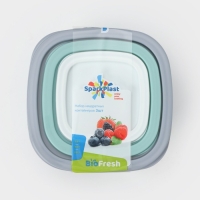 Набор контейнеров квадратных BioFresh, 3 шт: 0,23 л, 0,5 л, 0,9 л, цвет прозрачный, крышка МИКС