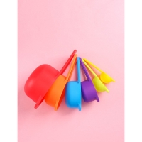 Набор мерных ложек Доляна &laquo;Креатив&raquo;, 6 шт: 250 мл,125 мл, 85 мл, 60 мл,15 мл,7,5 мл, цвет МИКС