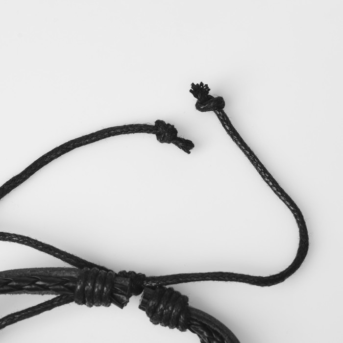 Браслет кожа &laquo;Бабочка&raquo; с бусинами, 3 нити, цветной, d=5 см