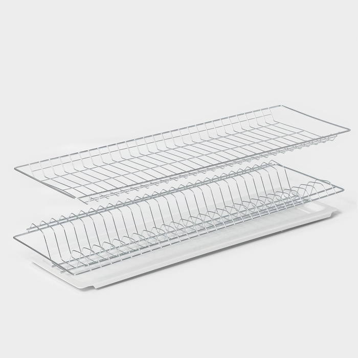 Комплект посудосушителей с поддоном для шкафа 80 см, 76,5&times;25,6 см, цинк