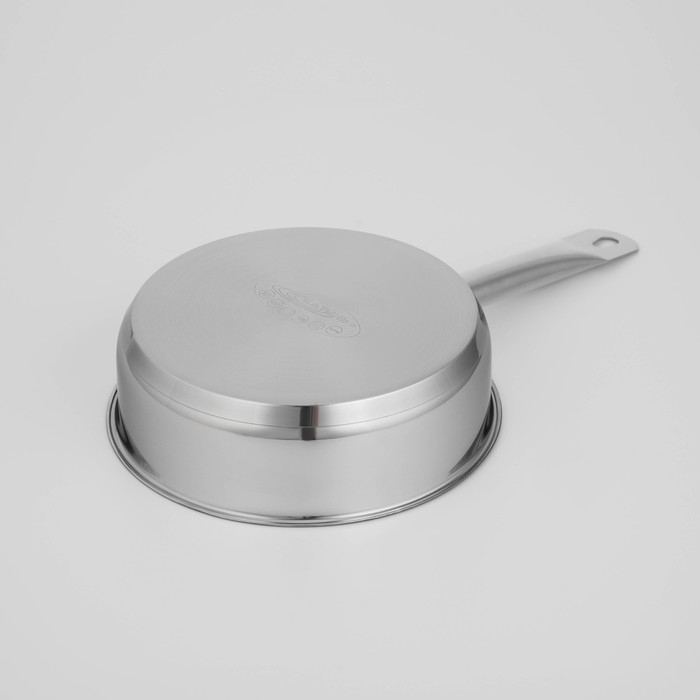 Сковорода &laquo;Общепит&raquo;, d=20 см, h=6 см, корпус 0,6 мм, дно ТРС 3,5 мм, антипригарное покрытие, индукция