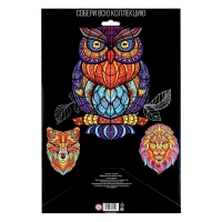 Фигурный пазл в рамке &laquo;Сова&raquo;, на подложке, 76 деталей