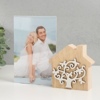 Фоторамка дерево 10х15 см "Дерево у дома" 18х3х15 см