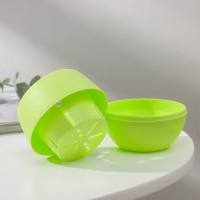 Горшок для цветов с поддоном &laquo;Япония&raquo;, 125 мл, d=8 см, h=6,5 см, цвет фисташковый