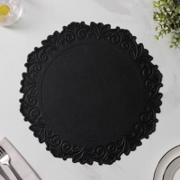 Набор салфеток сервировочных &laquo;Элоиза&raquo;, d=37,5 см, 4 шт, цвет чёрный