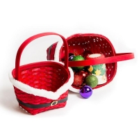 Набор корзин &laquo;Красная шубка&raquo;, 2 шт: 28&times;22&times;11/33,5 см, 22&times;17&times;9/27 см, шпон