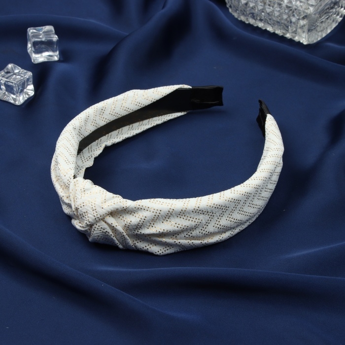 Ободок для волос "Джил" 2,5 см, белый