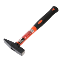 Молоток слесарный ЛОМ, квадратный боек, фиберглассовая обрезиненная рукоятка, 500 г