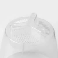 Горшок для цветов с поддоном &laquo;Адель&raquo;, 1,5 л, пластиковый, цвет прозрачный