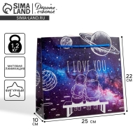 Пакет подарочный, упаковка, &laquo;I love you&raquo;, 25 х 26 х 10 см