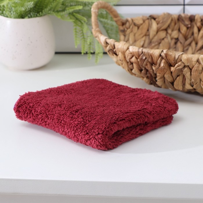 Салфетка универсальная Доляна, 400 г/м&sup2;, 1 шт, 30&times;30 см, микрофибра, с оверлоком