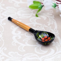 Ложка деревянная &laquo;Чернушка&raquo;, маленькая, хохлома, МИКС