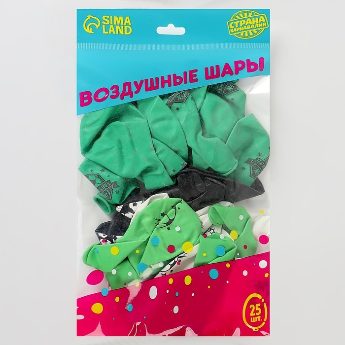 Воздушный шар латексный 12" &laquo;Футбол&raquo;, 25 шт.
