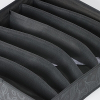 Органайзер для хранения белья Доляна &laquo;Нея&raquo;, 7 ячеек, 34&times;30&times;8 см, цвет серый