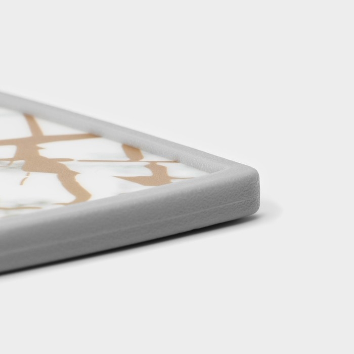 Доска разделочная Доляна &laquo;Мрамор и золото&raquo;, 30&times;20 см