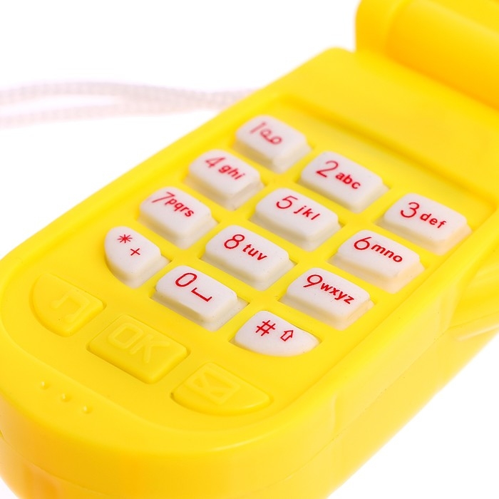 Музыкальный телефон &laquo;Зверюшки&raquo;, русская озвучка, световые эффекты, работает от батареек, МИКС