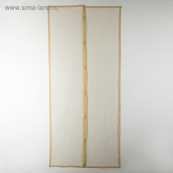 Сетка антимоскитная на магнитах для защиты от насекомых, 90&times;210 см, цвет бежевый