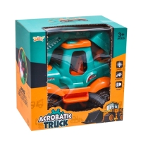 Трактор &laquo;Стройка&raquo;, подвижные детали, свет и звук, работает от батареек, цвет бирюзовый