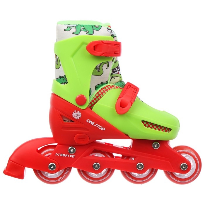 Роликовые коньки раздвижные ONLYTOP, р. 34-37, колёса PVC 64 мм