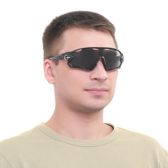 Очки солнечные мужские спортивные "Мастер К", uv 400, ширина 15 см, дужка 13.5 см, линза 8 х 5.1 см,