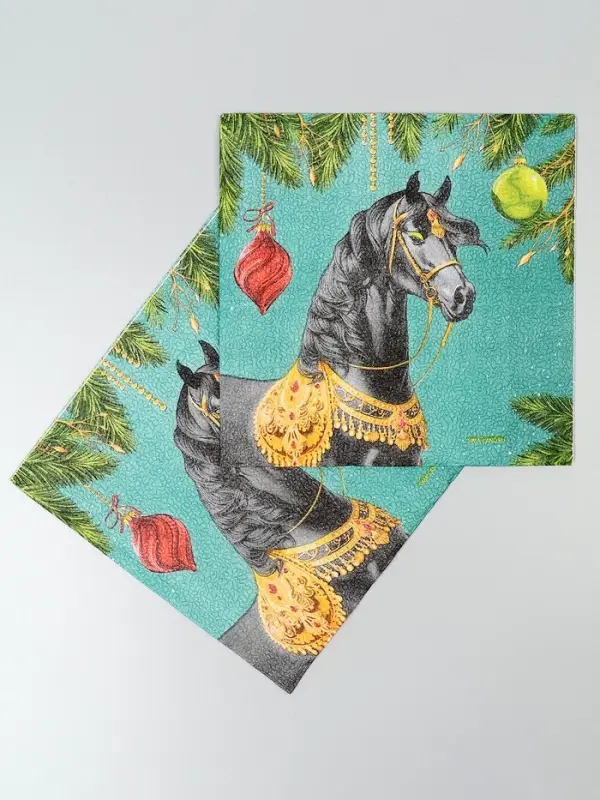Салфетки бумажные двухслойные &laquo;С Новым Годом. Лошадь&raquo;, 33&times;33 см, набор 20 штук