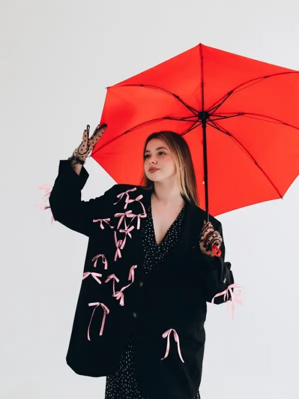 Брошь &laquo;Бантик&raquo;, розовая в серебре