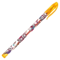 Ручка шариковая с блестками, 6 цветов, Коты Аристократы