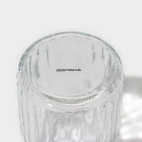 Банка стеклянная для хранения сыпучих продуктов Доляна &laquo;Зайка в золотом&raquo;, 230 мл, с керамической крышкой