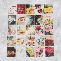 Наклейки-стикеры, набор,&laquo;Цветы&raquo;, 6 х 7 см, 50 шт