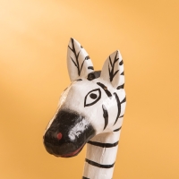 Сувенир &laquo;Зебра&raquo;, 9&times;6&times;33 +/- см, дерево, чёрно-белый