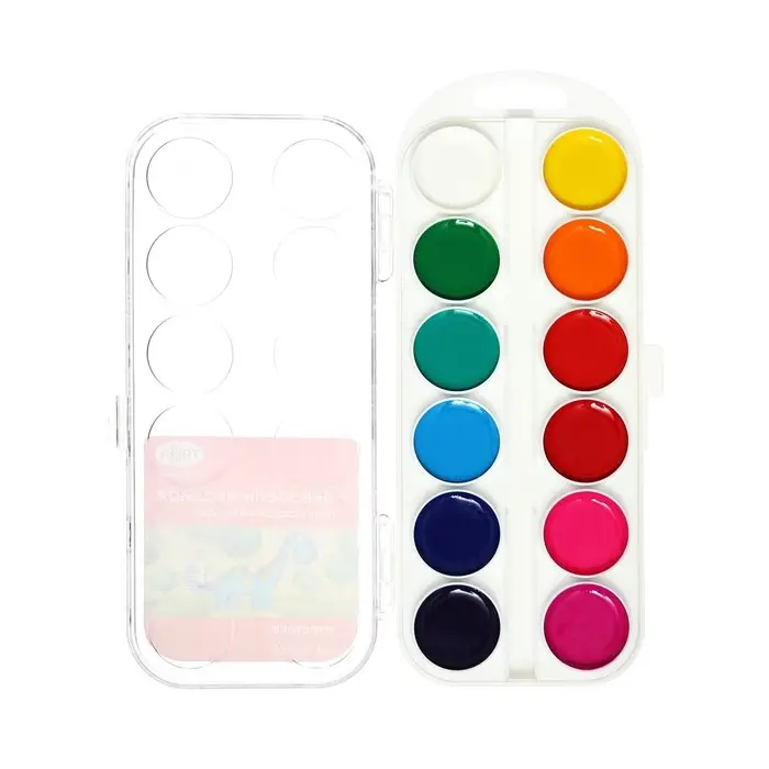 Акварель 24 цвета, &laquo;Гамма&raquo; &laquo;Мультики&raquo;, без кисти, в пластиковой коробке