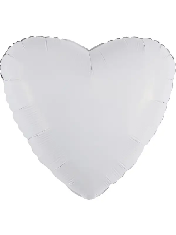 Воздушные шары фольгированные &laquo;Белое сердце&raquo;, 5 шт.