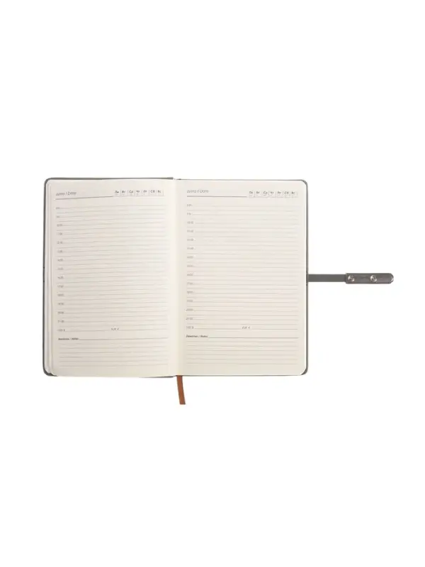 Ежедневник недатированный формат А5, с хлястиком, 112л, линия, пвх, Узор Серый