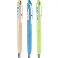 Ручка шариковая 0.8 мм, стержень синий на масляной основе, штрихкод на штуке, МИКС