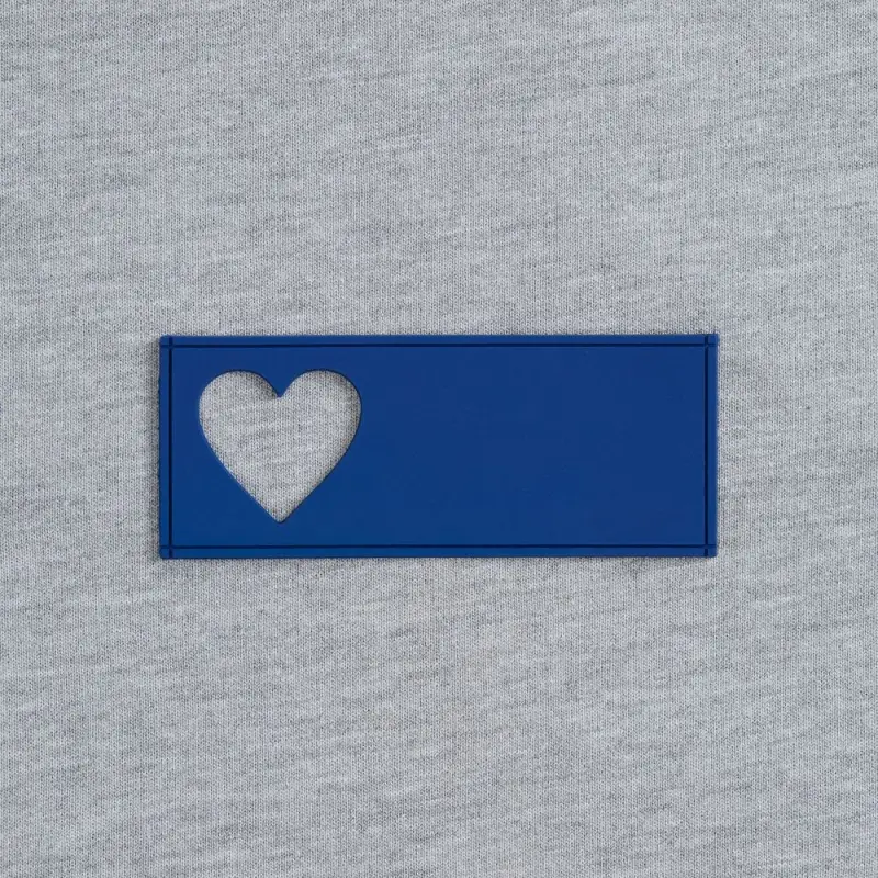 Лейбл из ПВХ с вырубкой &laquo;Сердце&raquo;, синий