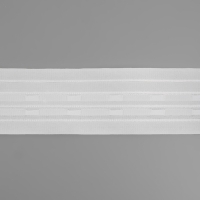 Шторная лента фиксированная сборка, матовая, 6 см, 50 &plusmn; 1 м, цвет белый