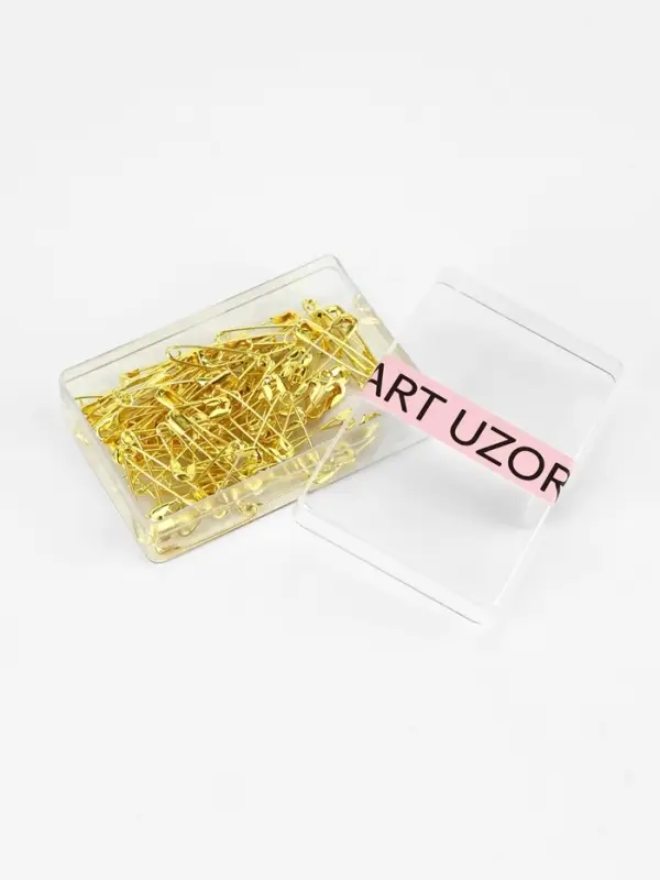 Булавки английские, 19 мм, 80 шт., цвет золотой