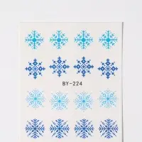 Слайдеры для ногтей &laquo;Снежинки&raquo;, голубые, синие
