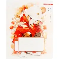 Тетрадь 12 листов, в линейку &laquo;С ушками&raquo;, мелованный картон, МИКС