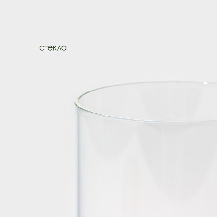 Банка стеклянная для хранения сыпучих продуктов BellaTenero &laquo;Эко&raquo;, 550 мл, 8,5&times;12,5 см, с бамбуковой крышкой