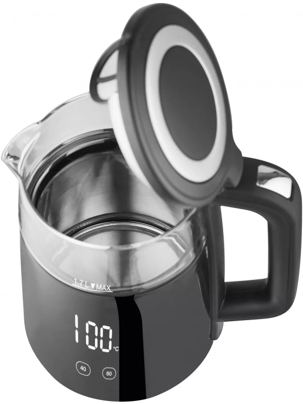 Чайник HYK-G6404 1.7л. 2200Вт черный