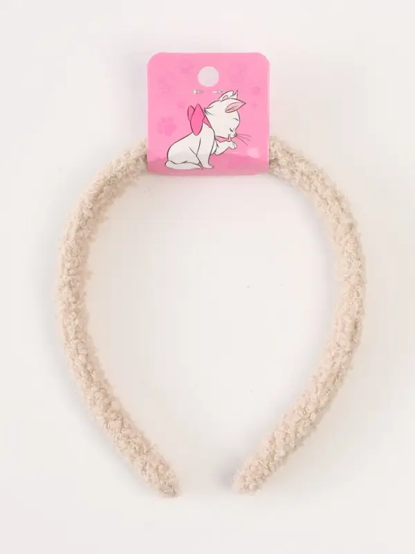 Ободок для волос плюшевый, цвет бежевый, Коты аристократы