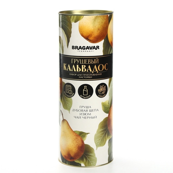 Подарочный набор для приготовления настойки &laquo;Кальвадос грушевый&raquo;, набор трав и специй, бутылка