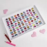 Кольцо детское &laquo;Выбражулька&raquo; радости, форма МИКС, цвет МИКС в серебре