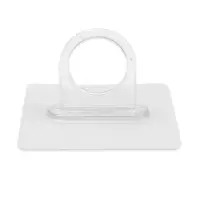 Держатель с клейкой поверхностью ТУНДРА, d=25 мм, 68&times;68 мм, прозрачный