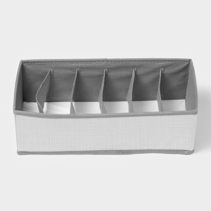 Органайзер для хранения белья &laquo;Нить&raquo;, 6 ячеек, 32,5&times;15,5&times;10 см, цвет серый