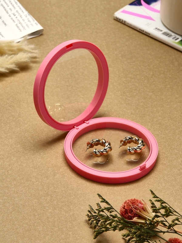 Подставка для украшений &laquo;Круг&raquo;, 11,5*11,5*4,5 см, цвет розовый